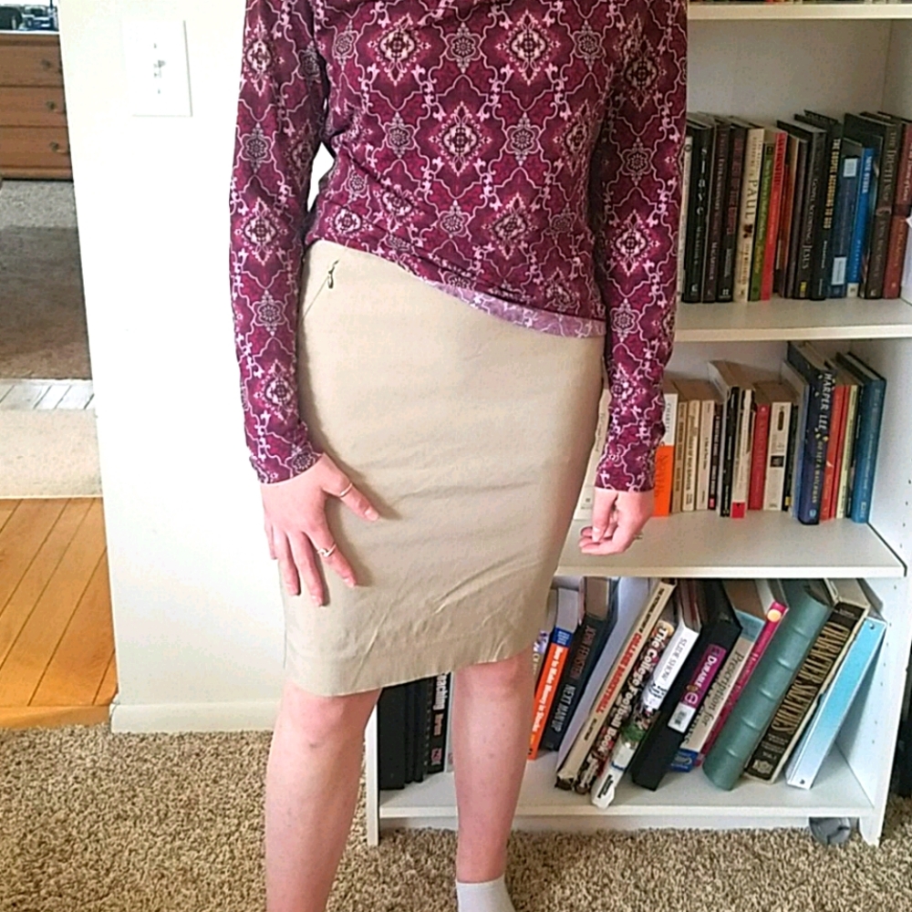 The Limited tan skirt